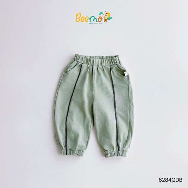 6284QDB - Quần thun Beemo bo gấu viền sọc thân 4 màu bé trai size 1-6y