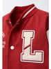 AK02 - Áo khoác bomber màu đỏ chữ L bé trai size 1-6y