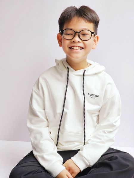 ABT91 - Áo nỉ da cá hoodie Bee Mon 3 màu in chữ ngực size 120 - 160