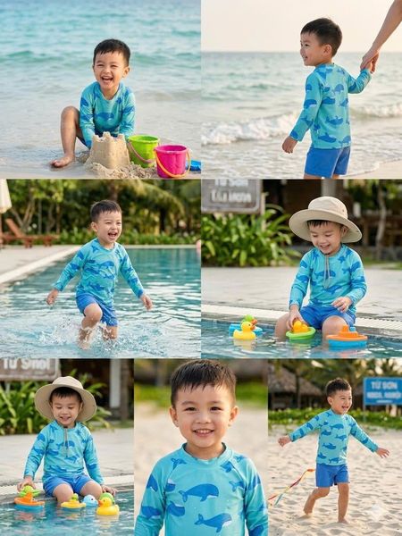 BOI01 - Bộ bơi Harifa trẻ em nhiều mẫu size 1-8y