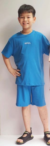 BBG33 - Bộ cotton Bee Mon nhiều màu thêu chữ ngực Paris / Seoul size 110 - 160