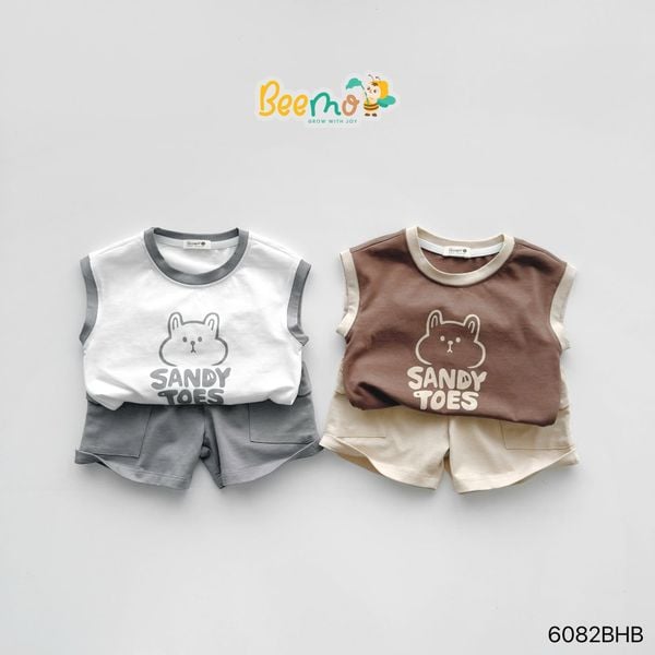 6082BHB - Set bộ Beemo áo sát nách Sanday Bear size 1-6y