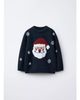 ABT10 - Áo len màu navy hình ông già Noel cho bé size 12m - 6y