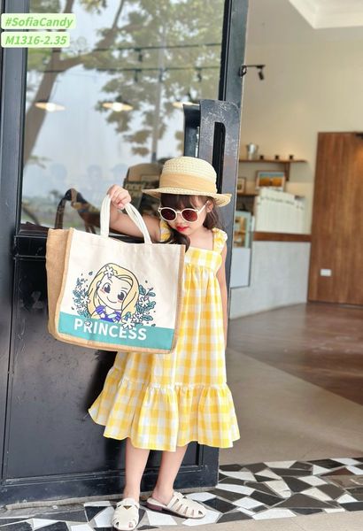 V00047 - Váy Mia Kids thô kẻ caro nhiều màu BG size 1-10y