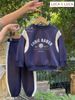 Lu 1681 - Bộ nỉ hai da Luca phối tay Eddie Bauer 2 màu bé trai size 2-12y