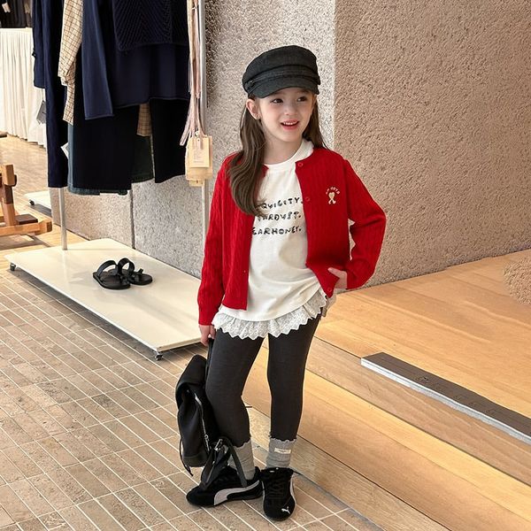 25G096 - Cardigan vặn thừng AMBB nhiều màu cho bé gái size 90-160