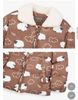 AKBT16 - Áo khoác phao màu nâu hình cừu cổ lông cho bé size 100-140