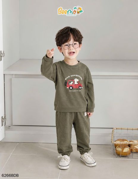 6266BDB - Bộ T-shirt Chuyến Xe Nhỏ Beemo Bé Trai size 1 - 6y