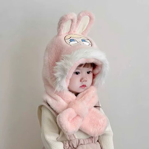 PK13 - Mũ choàng lông liền khăn Baby Cry nhiều màu cho bé Free size 2 - 6y