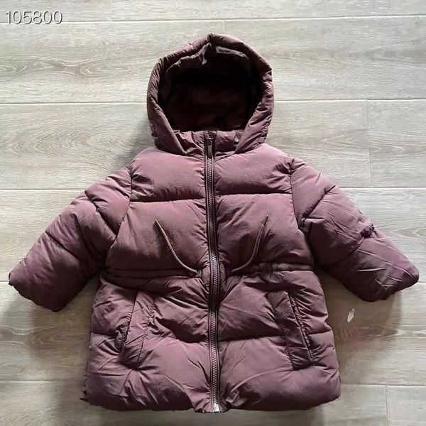 AK66 - Áo khoác phao màu đỏ mận rút eo cho bé size 4-16y