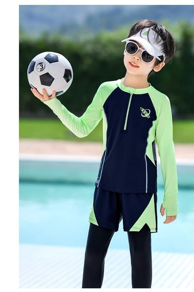 1166 - Bộ bơi YUKE dài tay, quần dài chống nắng bé trai size XL-6XL