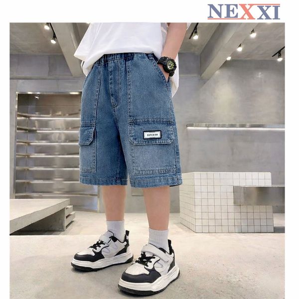2602.2 Quần jean lửng Nexxi túi logo superior bé trai size 6-15y