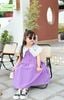 V00034 - Váy Sofia Candy tiểu thư trơn sắc màu phối cổ thêu trắng size 2-12y