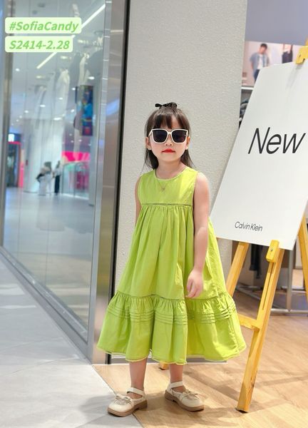 V00021 - Váy thô Sofia Candy sát nách đuôi cá 4 màu BG size 1 - 10y