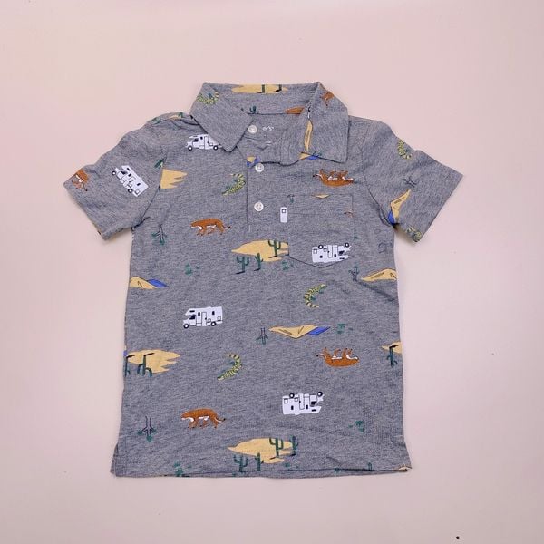 ABT60 - Áo polo cổ đức hoạ tiết nhiều hình