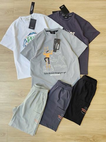 BM2602ST06 - Bộ Beemon cổ tròn vải Golf 3 màu cho bé size 120-170