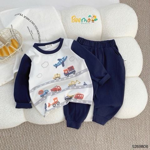 4330BDB - Set áo thun in chữ Beemo cho bé