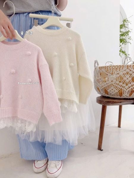 ABG08 - Áo len Tongnono nhiều màu cho bé gái size 110-150