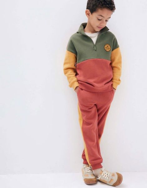 BBT02 - Bộ nỉ bông GGJJ phối màu cho bé trai size 2-8y