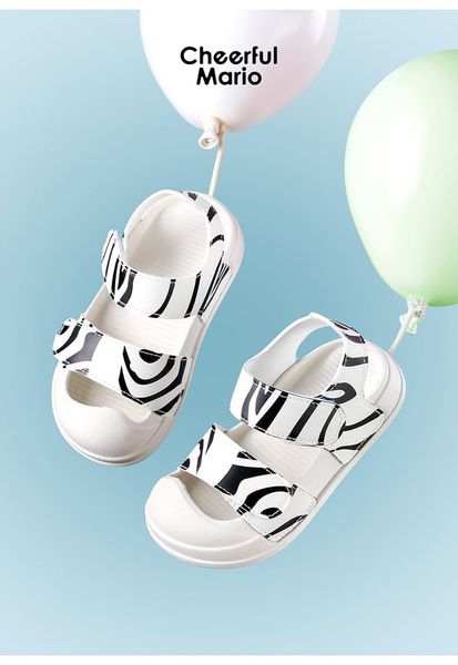 SD01 - Sandal quai dán Mario hoạ tiết động vật nhiều màu cho bé size 140-190