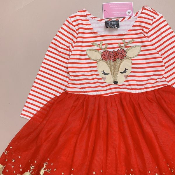 V00147 - Váy cotton phối chân voan nhiều màu size 4y / 5y / 6y