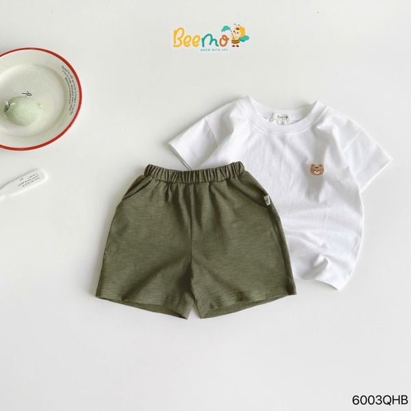 6003QHB - Quần thun cotton túi chéo Beemo nhiều màu cho bé size 1-6y
