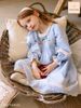 J5508 - Váy thô Jam&Jenny kẻ sọc xanh trắng thêu hoa ngực cổ ren size 2 - 12y