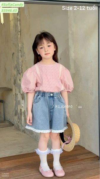 BBG01 - Set váy bé gái mùa hè size 2-12y