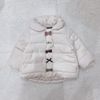 AK23 - Áo khoác phao Petitmain đính nơ siêu nhẹ 3 màu cho bé gái size 80-130