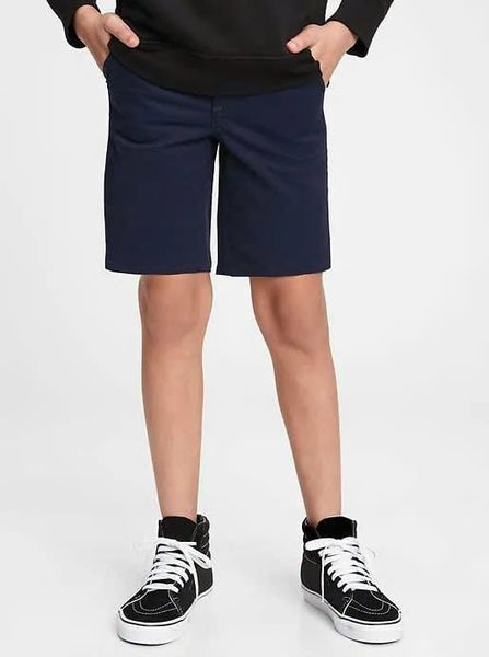 QBT12 - Quần short Quick Dry ONV mềm co giãn màu đồng phục be/navy cho bé size 5-20y