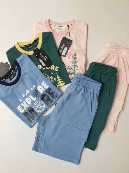 BM2602ST03 - Bộ quần áo trẻ em Beemon 3 màu cho bé size 120-160