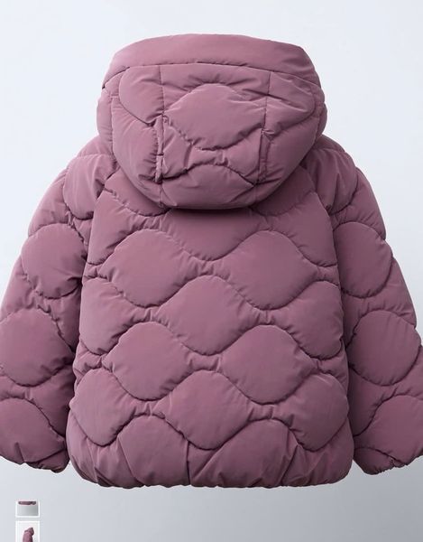 AK32 - Áo khoác phao vải chống thấm 2 màu be/ hồng tím bé gái size 1-6y