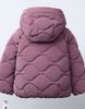AK32 - Áo khoác phao vải chống thấm 2 màu be/ hồng tím bé gái size 1-6y