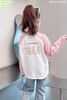 M5581 - Set bộ Mia Kids áo dài tay kẻ hồng + quần jean bé gái size 2-12y