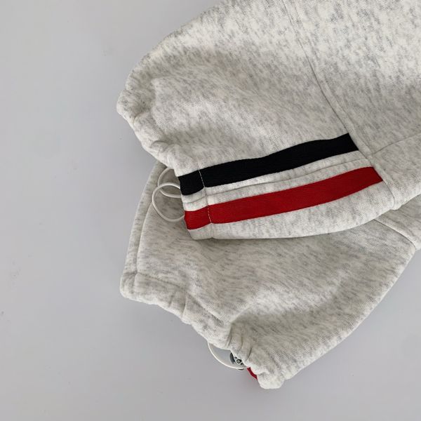 H0619 - Bộ nỉ lót nỉ đại Hàn Maibaokids 2 màu ghi/navy cho bé size 90-140