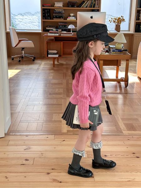 25G096 - Cardigan vặn thừng AMBB nhiều màu cho bé gái size 90-160