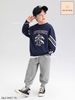 JJ 6667 - Bộ nỉ hai da Jam & Jenny áo navy robot + quần ghi bé trai size 2-12y