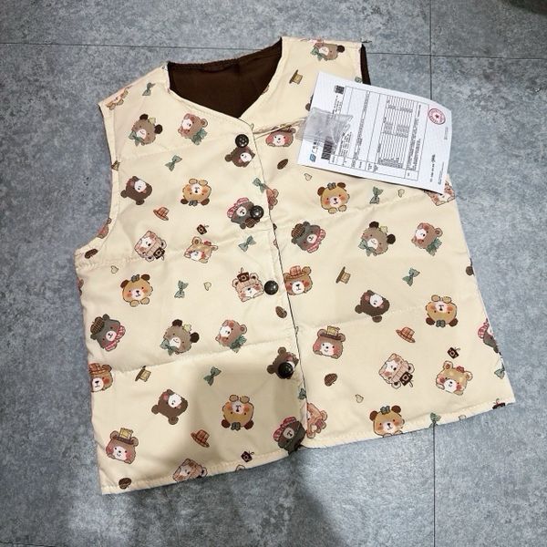 AK28 - Áo khoác gile lông vũ Liwu Kids siêu nhẹ 2 mặt nhiều mẫu cho bé size 90 - 130
