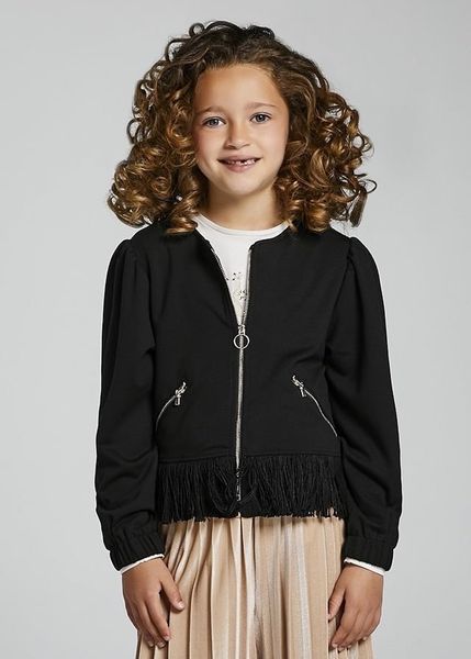 AK73 - Áo khoác chất umi dáng ngắn 2 màu đen/navy 8-18y