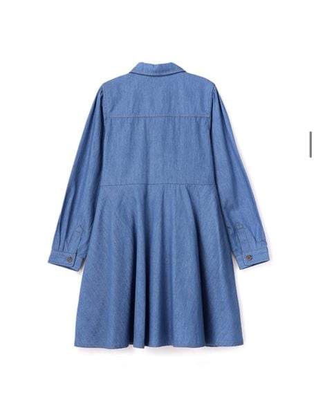 V00087 - Váy thô cổ sen 2 màu be / xanh denim size 110 - 150