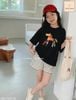 BJJCCĐ.1421 - Bộ Jam & Jenny áo đen ngựa + quần kẻ size 2-12y