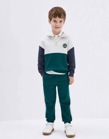 BBT02 - Bộ nỉ bông GGJJ phối màu cho bé trai size 2-8y