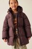AK66 - Áo khoác phao màu đỏ mận rút eo cho bé size 4-16y