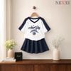 2512.8 Set váy thun Win Win xếp ly phối màu Newcity size 3-14y