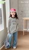 M5571 - Bộ Mia Kids áo thun kẻ ngang + quần jean mềm cho bé size 2-12y