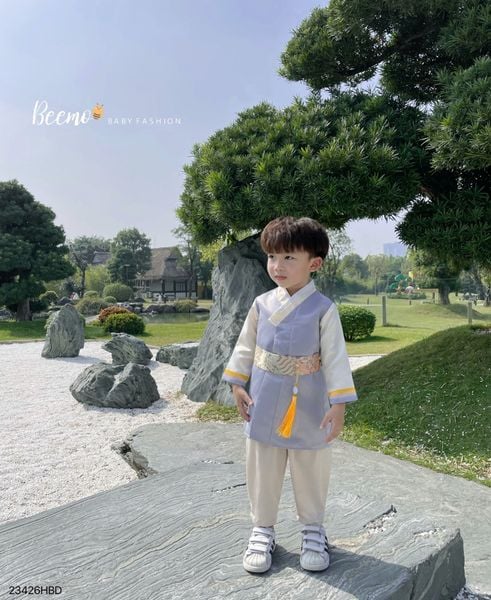 BBT36 - Set Hanbook Beemo bé trai phối khánh 2 màu đỏ/xanh size 80-130