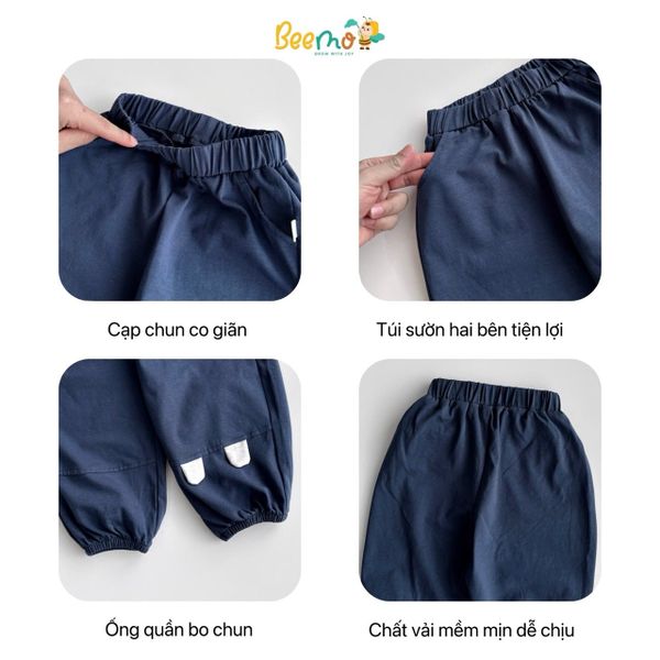 6369QDB - Quần cotton Beemo tai gấu nhiều màu size 1-6y