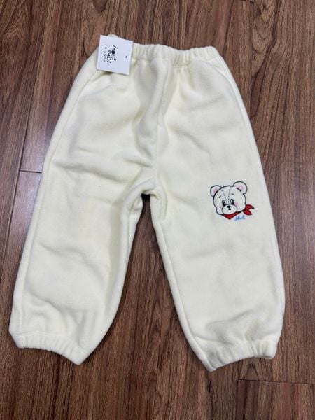 QBT10 - Quần nỉ bệt Molli Melli màu kem cho bé size 2-10y