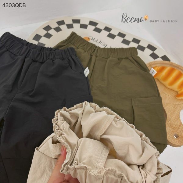 4666QDB - Quần kaki suông Beemo có rút gấu cho bé 3 màu size 90-130