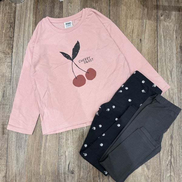 BBG27 - Bộ cotton Minene nhiều màu cho bé gái size 1-7y (quần ngẫu nhiên)